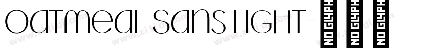 Oatmeal Sans light字体转换